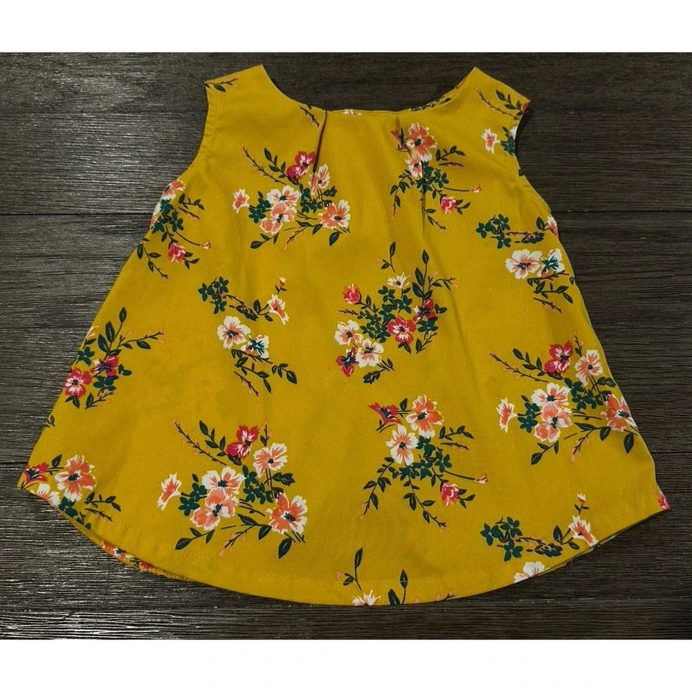 Old Navy Toddler Girl‎ Size 3T Wow floral sleeveless back button tank blouse top